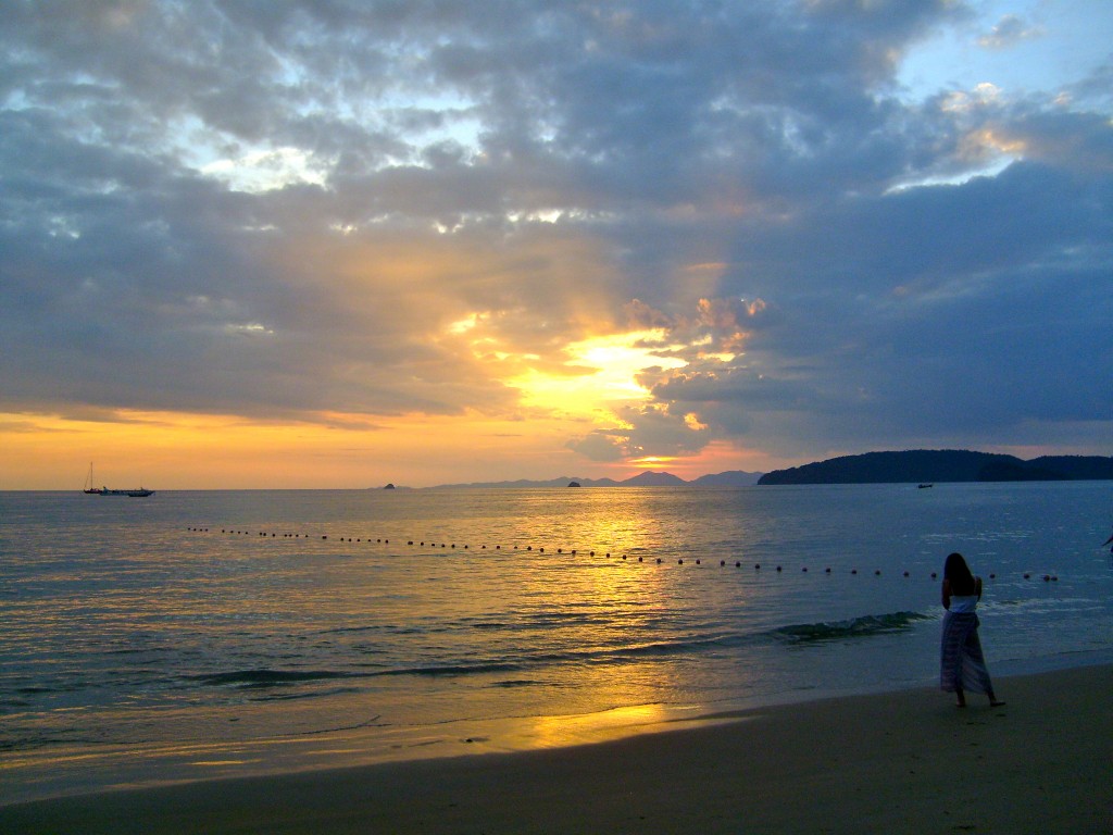 sunset on the beach